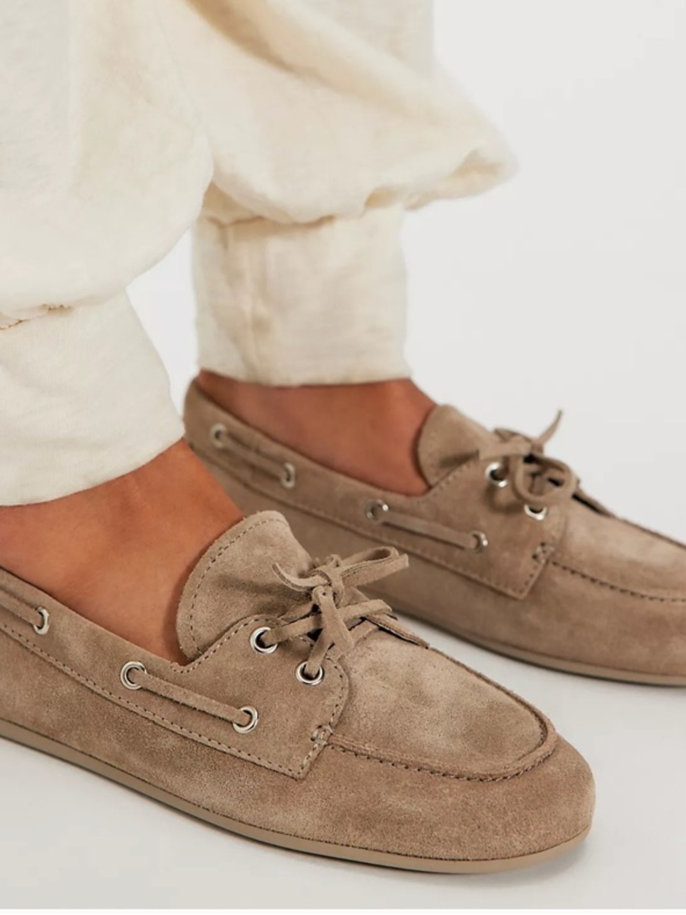 Jeffery Campbell Yachting Day Boat Shoes size 8 Taupe Suede - Picture 2 of 7